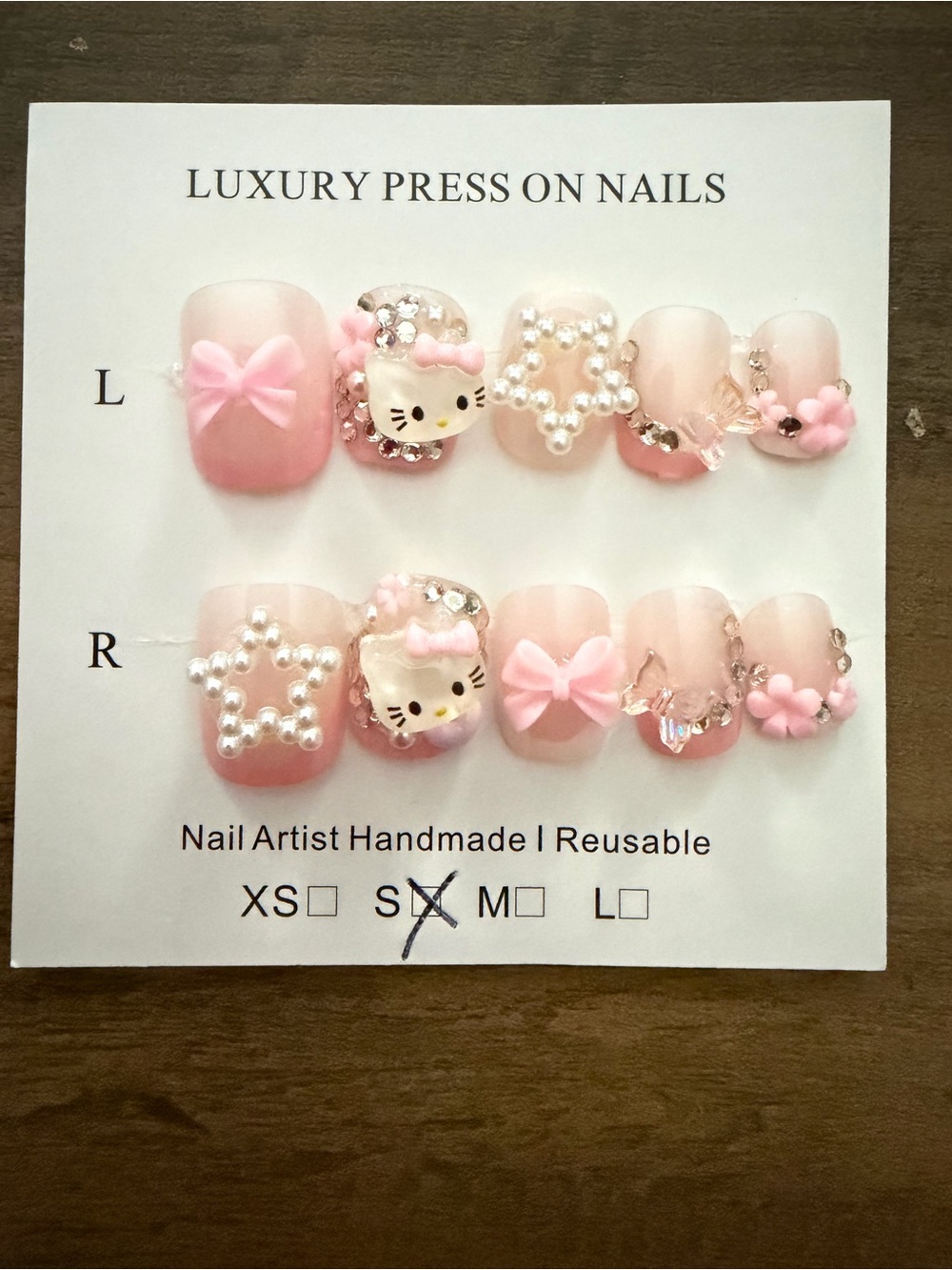 NEW Luxury Pink Hello Kitty Inspired Press-On Nails